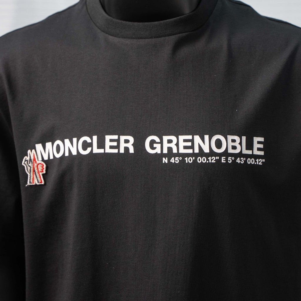 Moncler Grenoble Cotton Logo Tee |  White Casual Short Sleeve T-Shirt