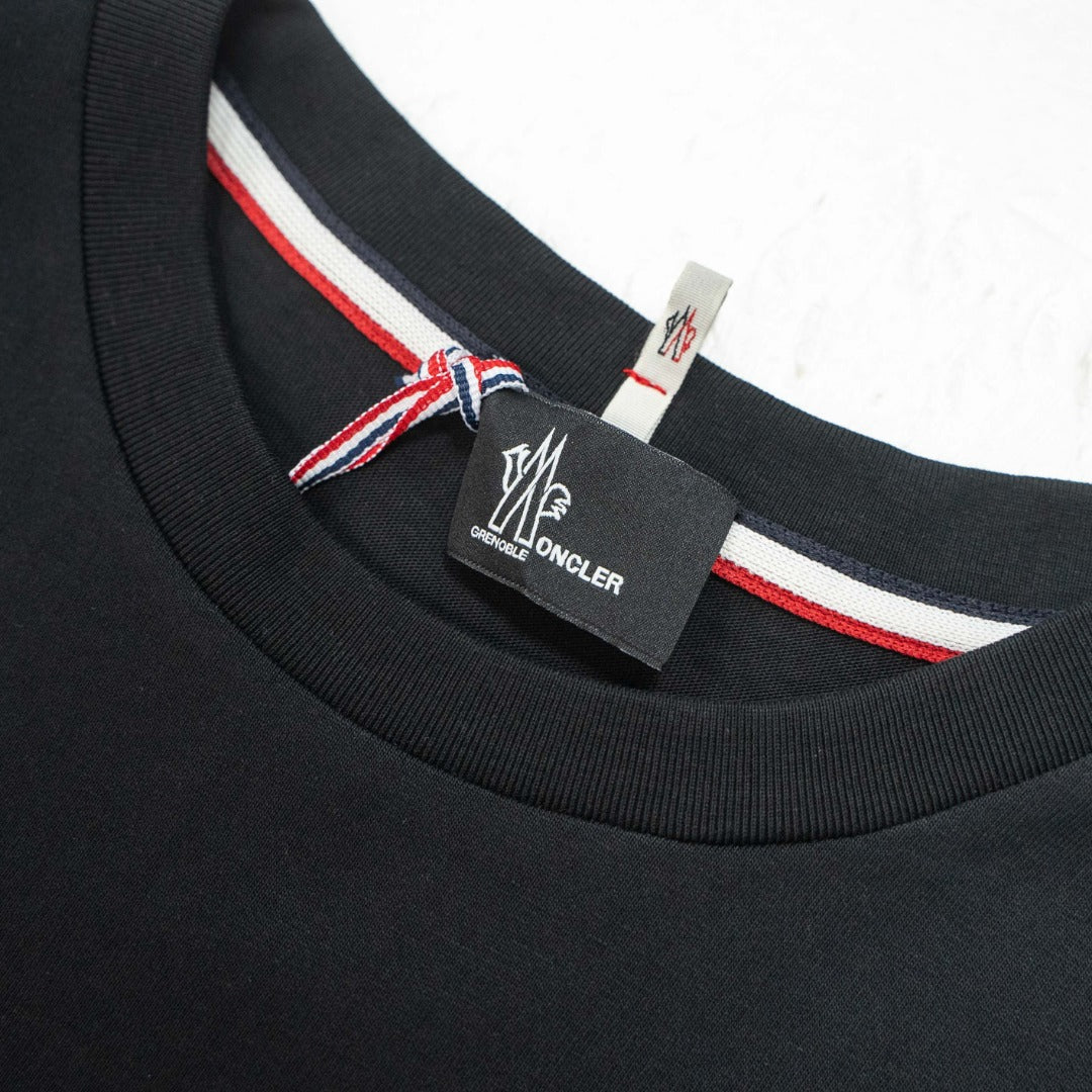 Moncler Grenoble Cotton Logo Tee |  White Casual Short Sleeve T-Shirt