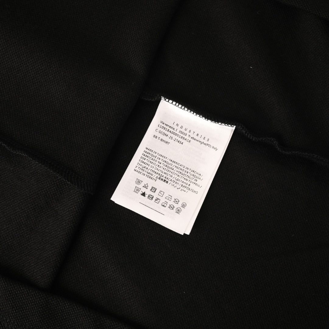 Moncler MC Double-Letter Black Logo Short-Sleeve Polo Shirt