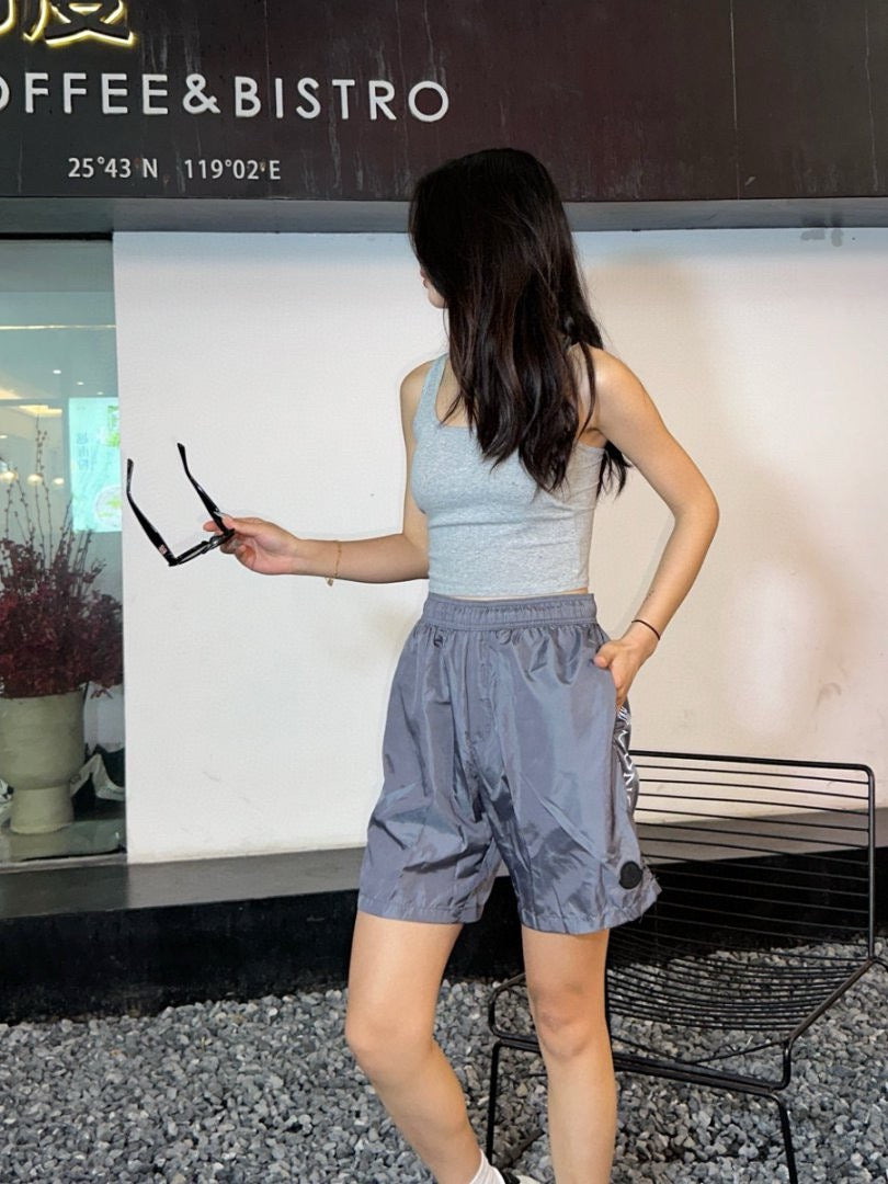 Moncler  Side Reflective Logo Print Shorts