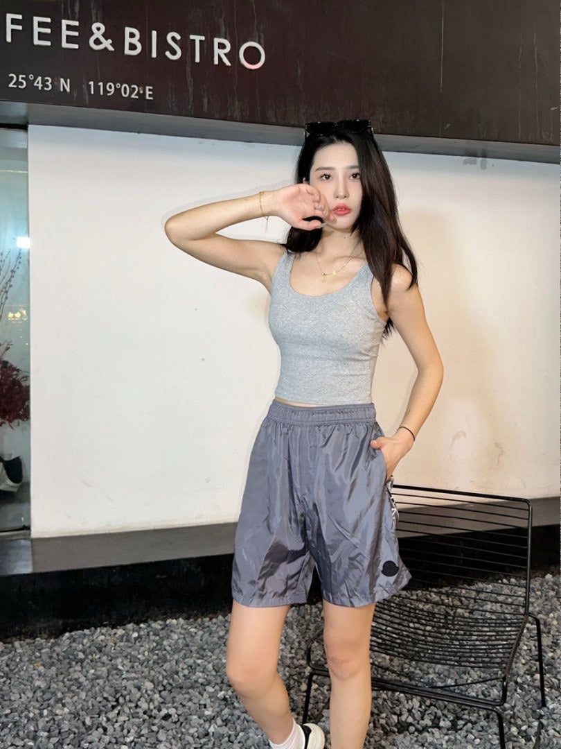 Moncler  Side Reflective Logo Print Shorts