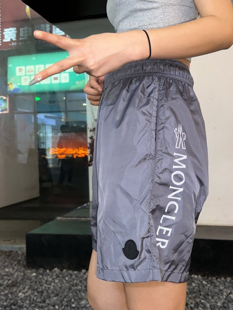 Moncler  Side Reflective Logo Print Shorts