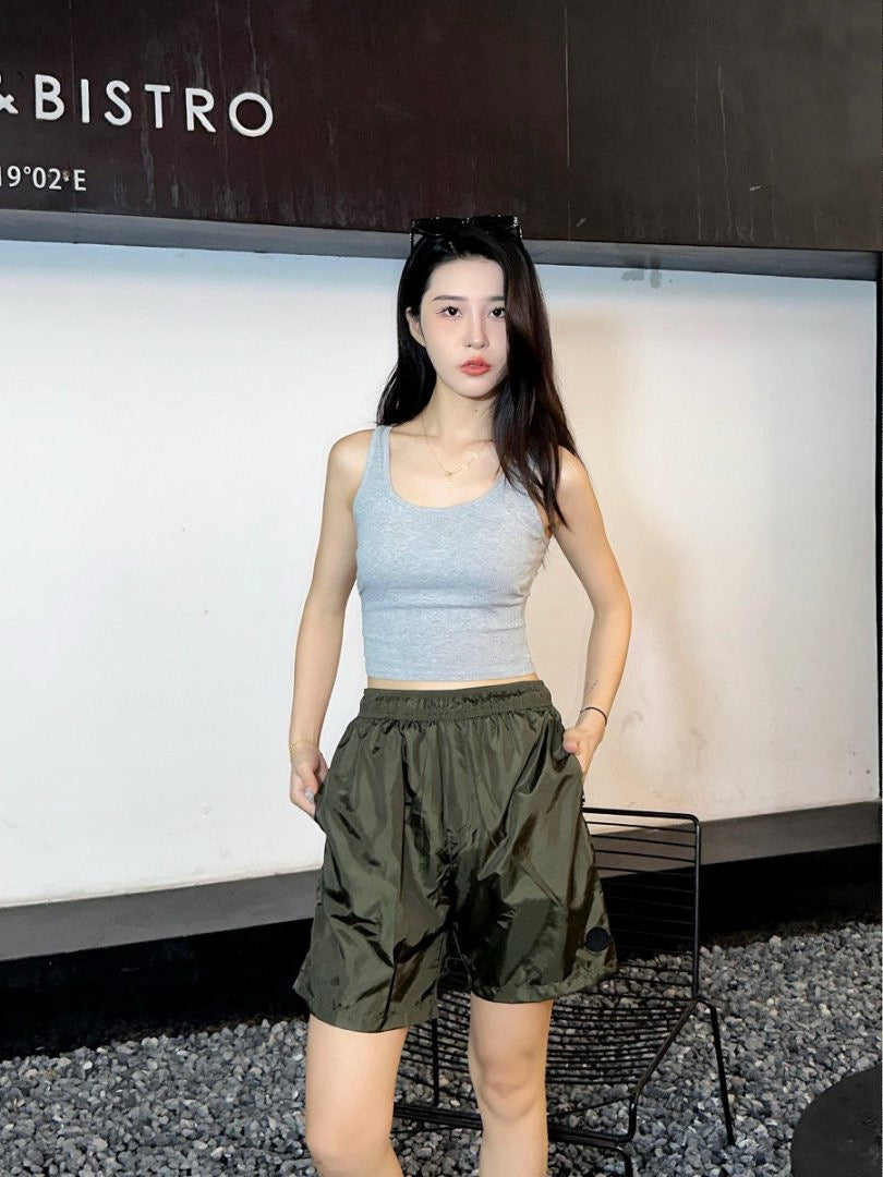 Moncler  Side Reflective Logo Print Shorts