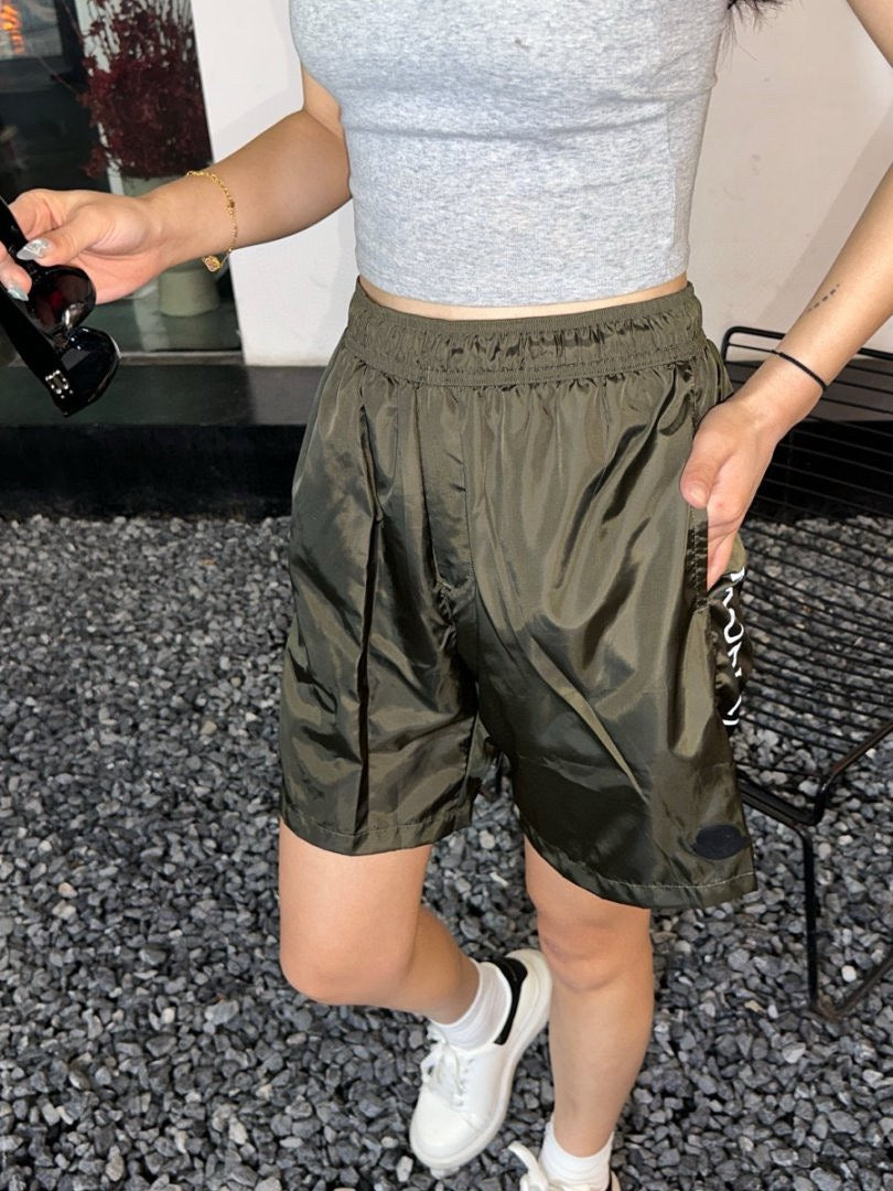 Moncler  Side Reflective Logo Print Shorts
