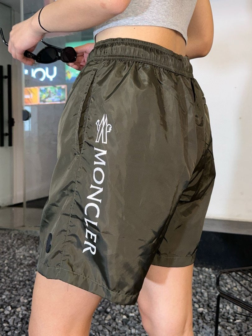 Moncler  Side Reflective Logo Print Shorts
