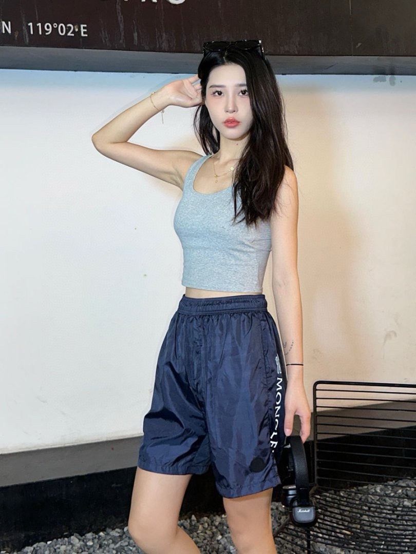 Moncler  Side Reflective Logo Print Shorts