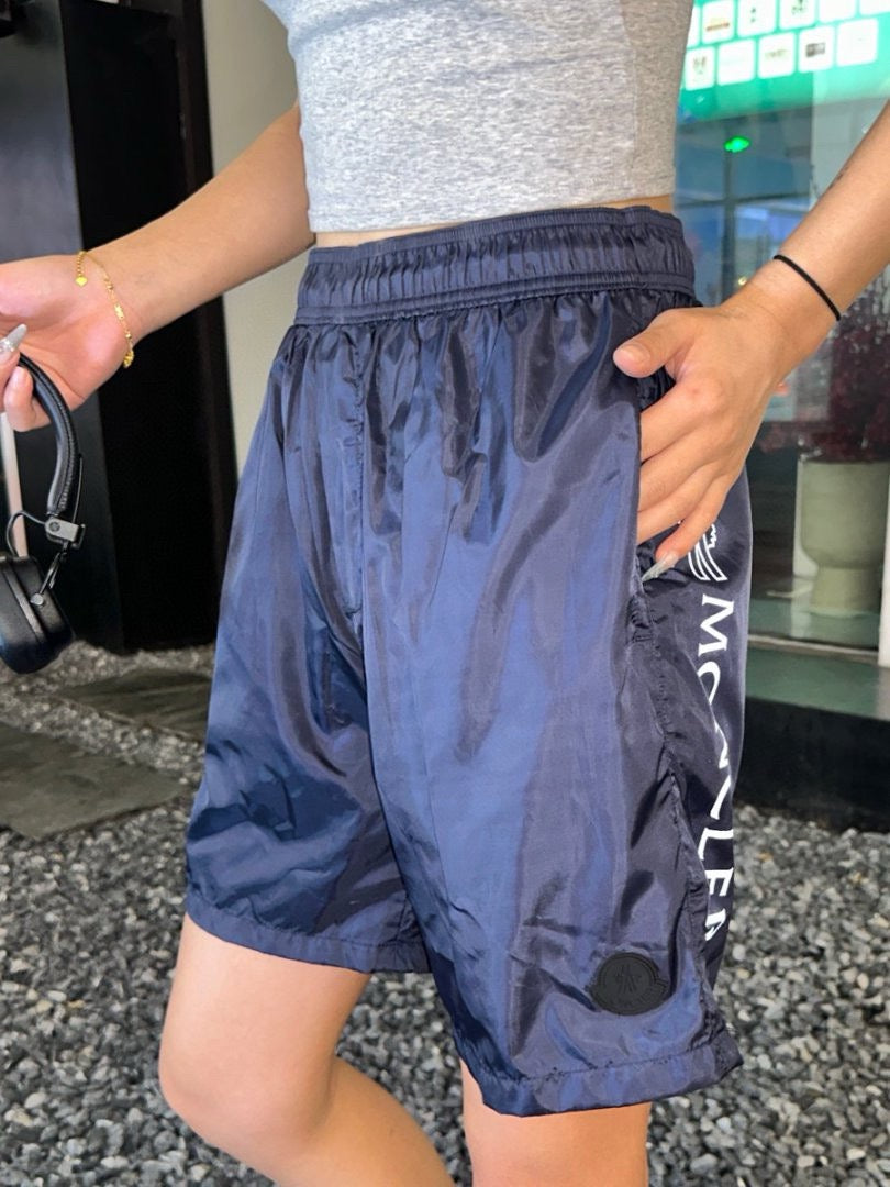 Moncler  Side Reflective Logo Print Shorts