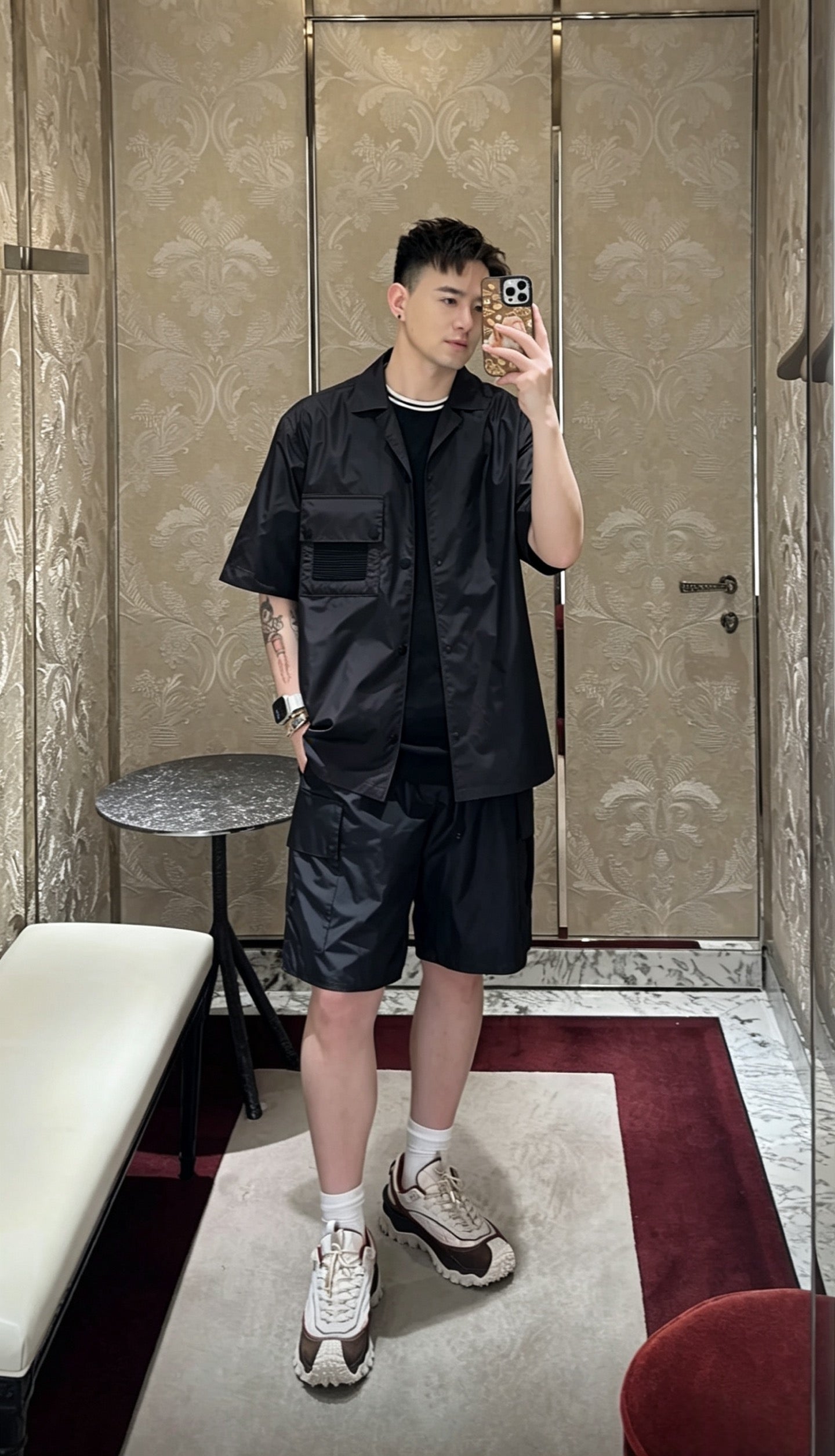 MONCLER MC Logo Patch Pocket Shorts