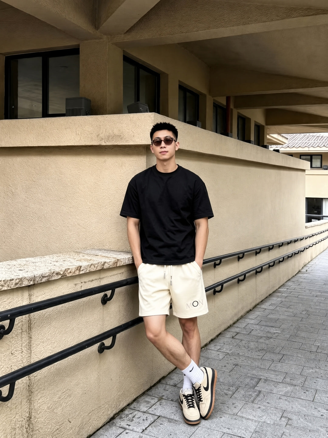 Moncler 26SS New Embroidered Logo Casual Couple Shorts