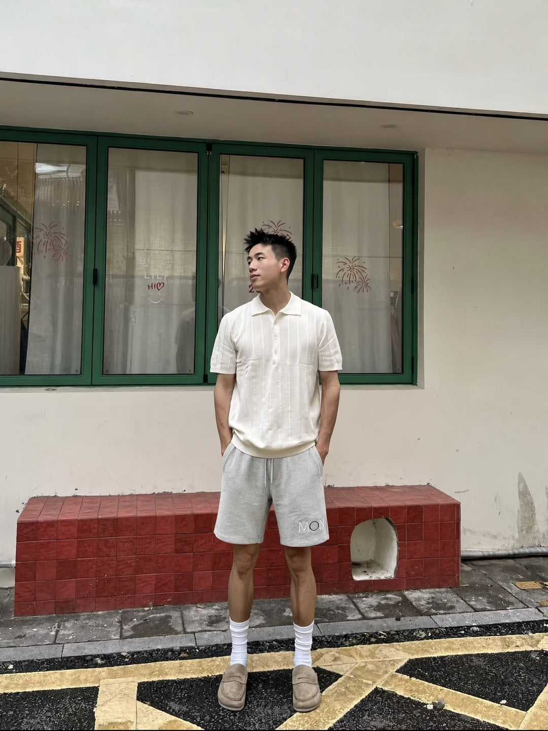 Moncler 26SS New Embroidered Logo Casual Couple Shorts
