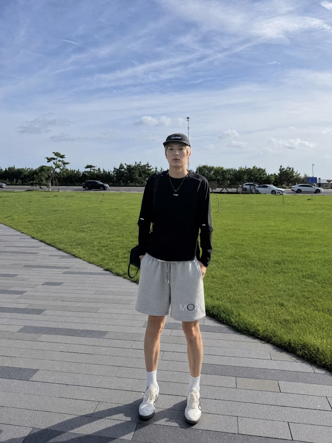 Moncler 26SS New Embroidered Logo Casual Couple Shorts
