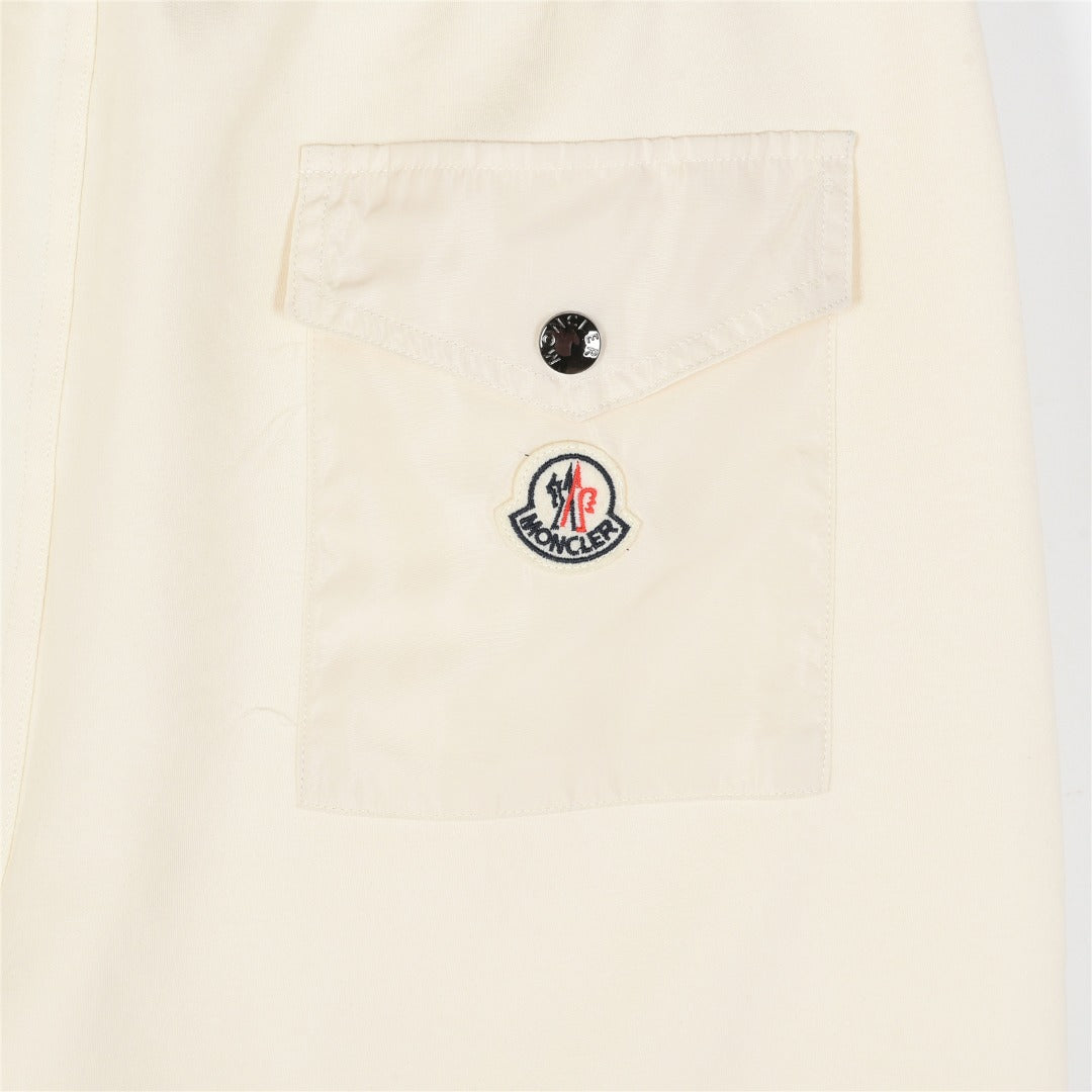 Moncler 26SS Shorts with Side Letter Logo & Back Pocket Badge Embroidery