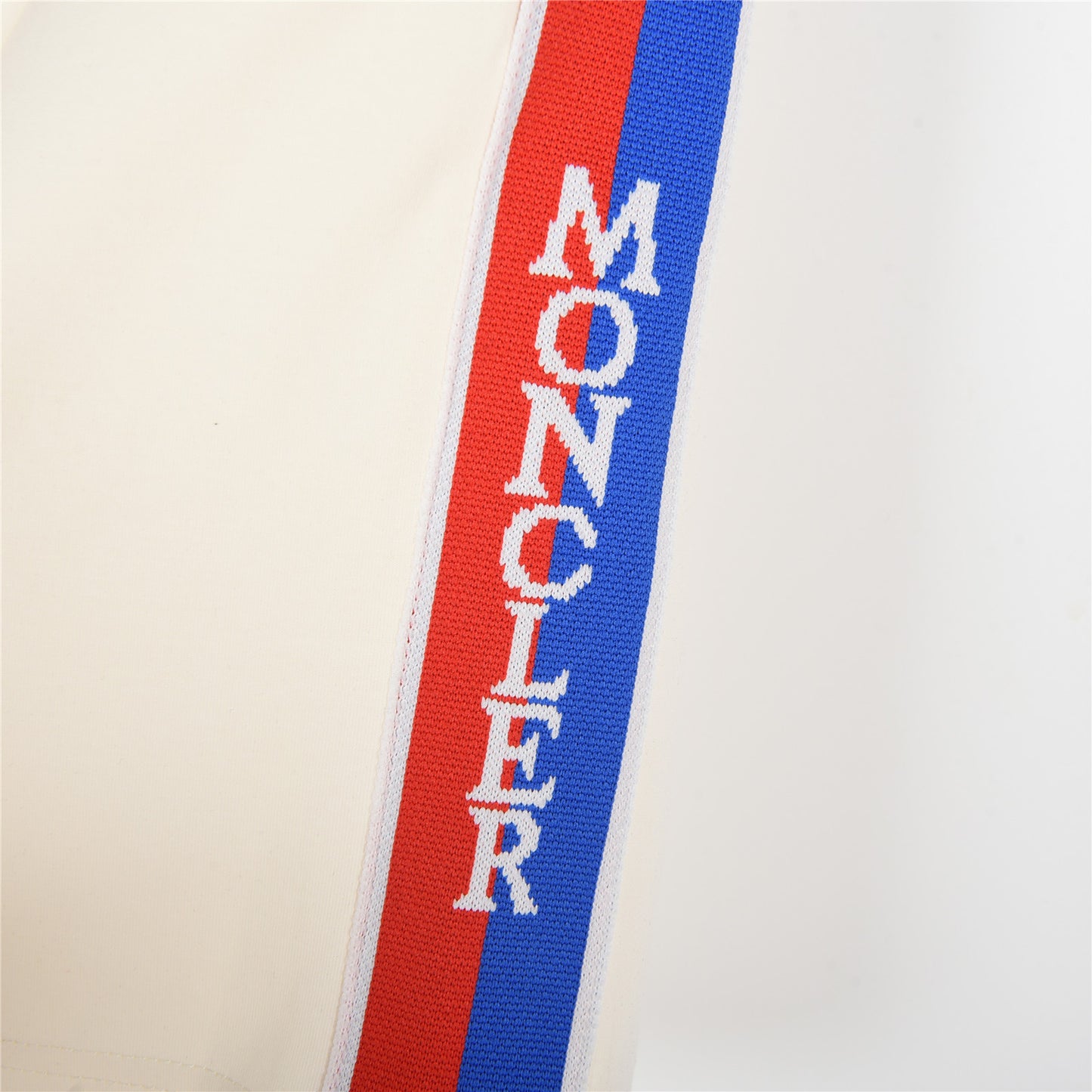 MONCLER 2026 SS New Side Webbing Red White Blue Letter Embroidered Shorts
