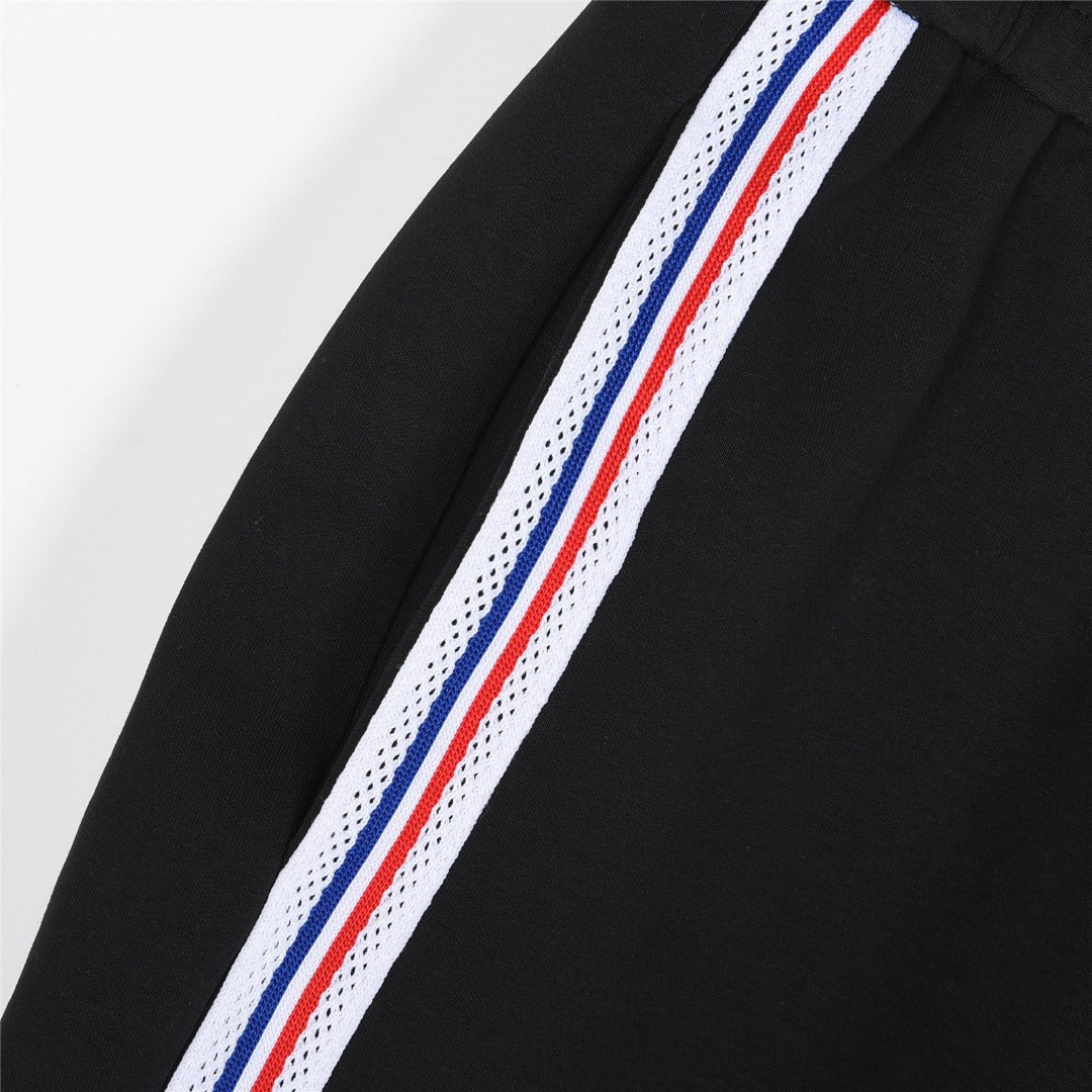 MONCLER 2026 SS New Side Webbing Red White Blue Letter Embroidered Shorts